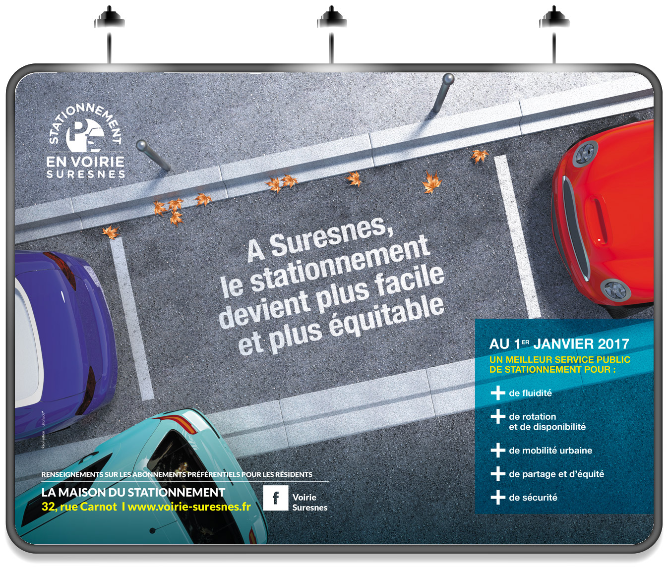 conception graphique affiche Stationnement