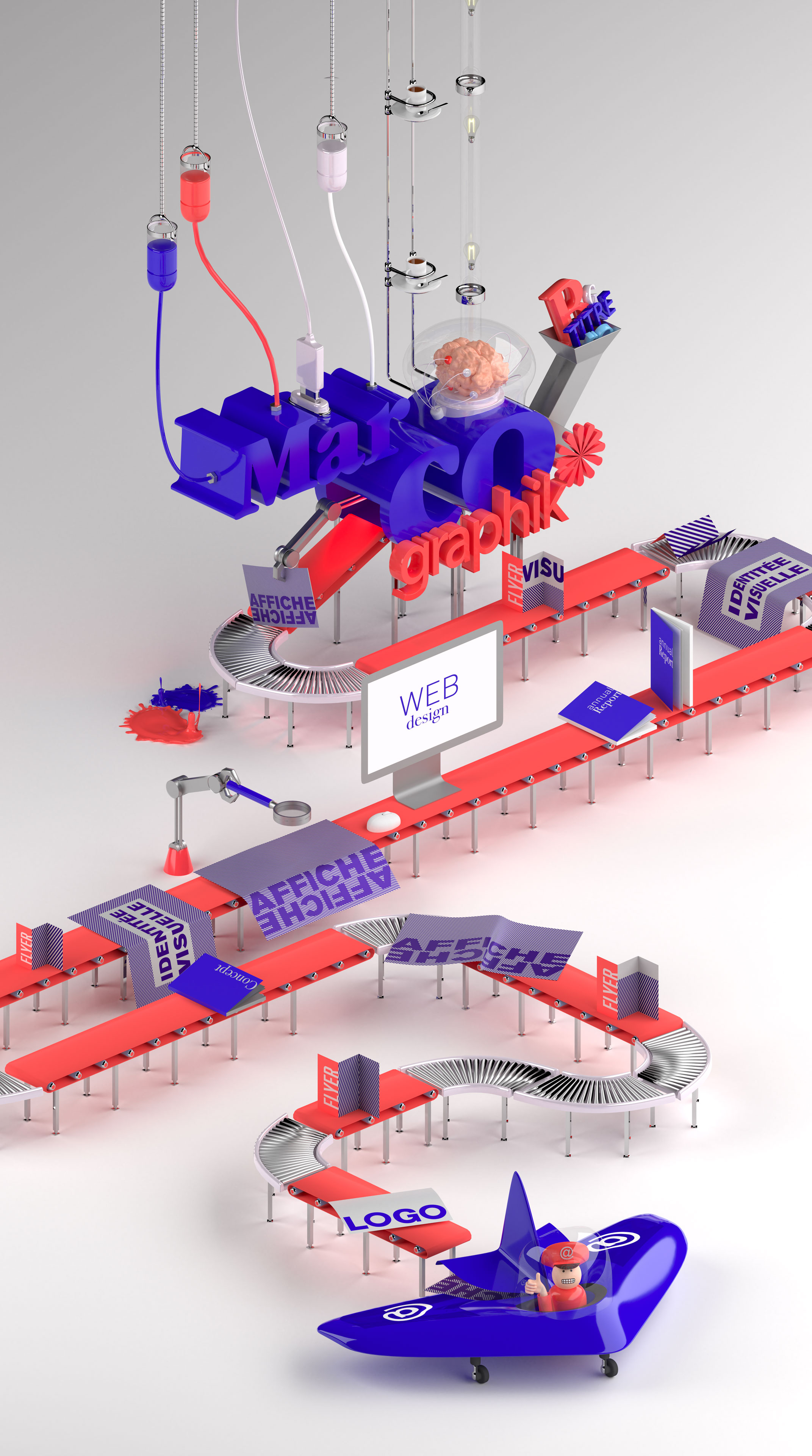 illustration du fonctionnement du studio